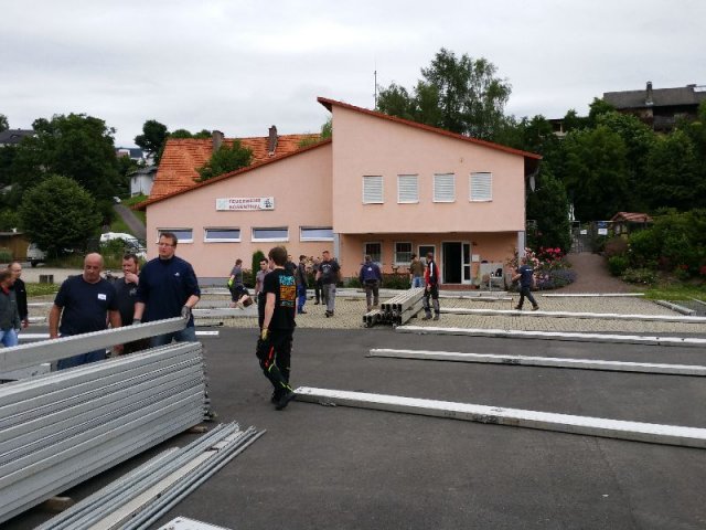 Zeltaufbau